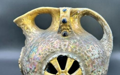 Circa 1910 Unusual Amphora Pottery Pitcher - Austria