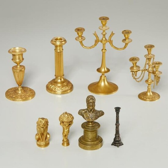 Collection antique gilt bronze miniatures