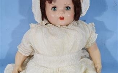 Composition doll has her own hair, ca. 1940