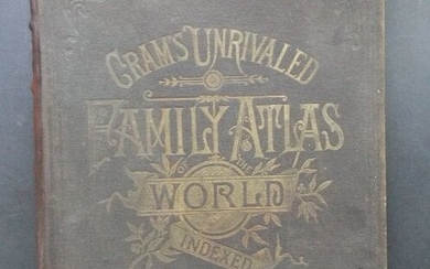 Crams Unrivaled Family Atlas of the World 1885