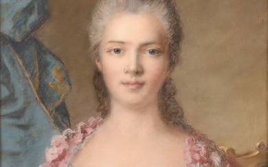 D'après Jean-Marc Nattier (1685-1766) Français. Portrait supposé de la Princesse Marie Adélaïde de France, Pastel,...