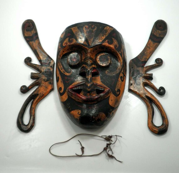 Decorated Indonesian Ceremonial Tribal Mask