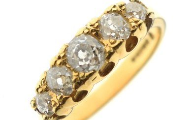 Diamond 18ct yellow gold ring