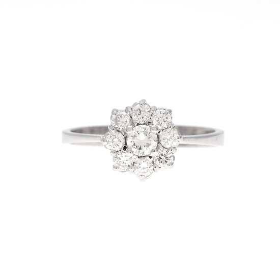 Diamonds rosette ring.