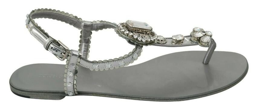 Dolce & Gabbana Jeweled T-Strap Sandals