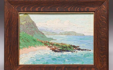 Dorothy M. Palmer Painting Keana Point, Oahu, Hawaii