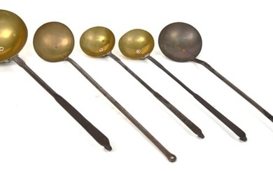 Early Brass & Wrought Steel Ladles