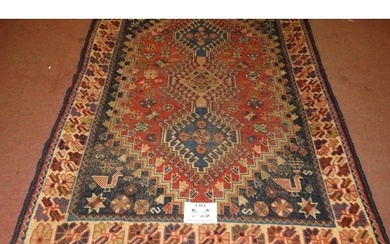 Early mid 20th Century Persian Yalameh rug, three interlocki...