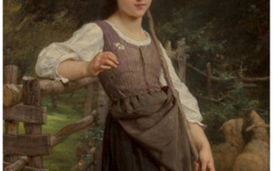 Emile Munier (1810-1895), The shepherdess (1888)