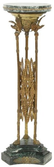 Empire Style Gilt Bronze Eagle Pedestal
