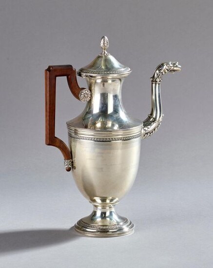 Empire style silver watering can.