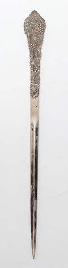 English Silver Repousse Letter Opener
