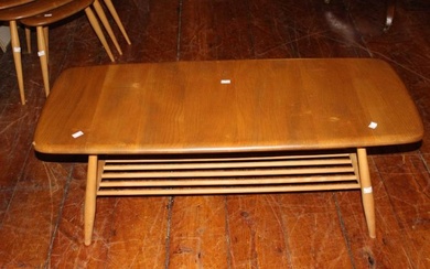 Ercol Blonde coffee table with magazine rack good used condition...