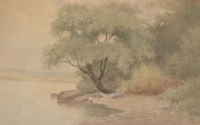 F. D. Crandall - Shoreline Watercolor