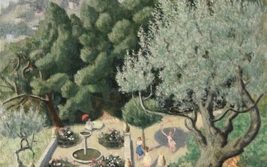 FRANCIS SMITH (1881-1961) Le repos Huile sur toile Signée en bas à droite Au revers...