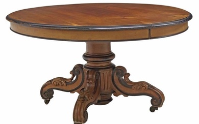 FRENCH LOUIS PHILIPPE PERIOD WALNUT EXTENSION TABLE