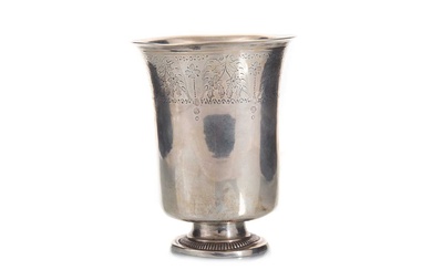 FRENCH SILVER BEAKER M.B.M., EARLY 19TH CENTURY
