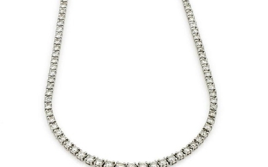 Fabulous Platinum 8.00ct. Diamond Tennis Necklace