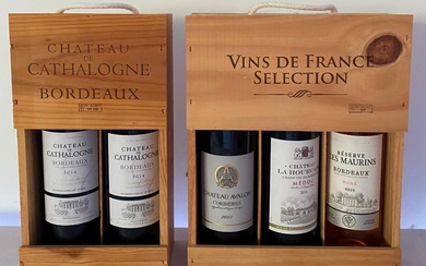 Five Bottles of French Wine including Chateau de Cathalogne Bordeaux, 2014