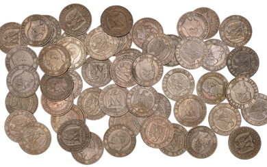 France, Napoleon III (1852-1870), 5 Centimes (54), 1855a (3), 1855b (3), 1855bb...