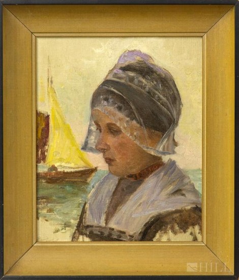 Frank Penfold French Brittany Woman Oil Painting