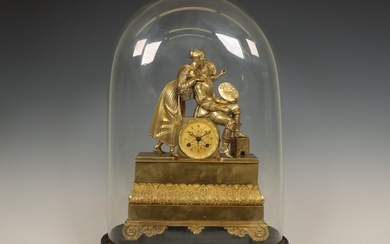 Frankrijk, bronzen vuurvergulde pendule, ca. 1850;