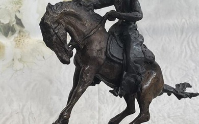 Frederic Remington Western Peace Cowboy Bronze Statue