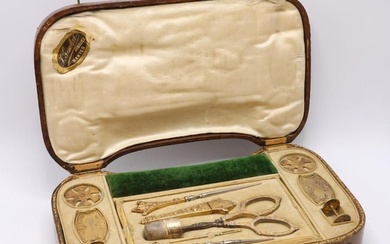 French Etui with Gilt Silver Sewing Notions