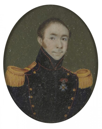 French School, early 19th century- Portrait miniature...