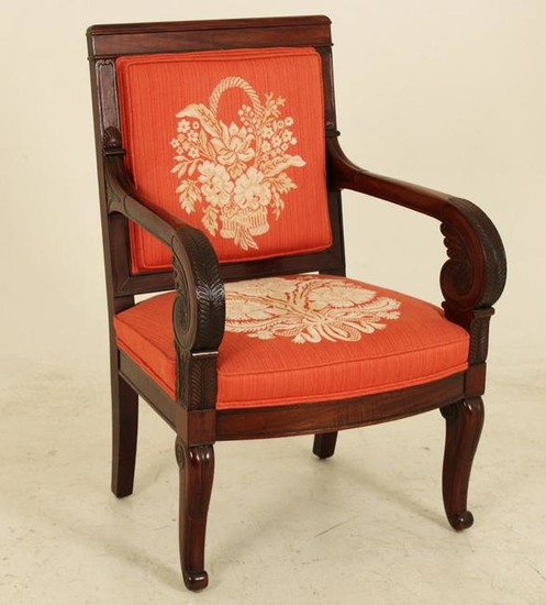 French regency style mahogany arm chair