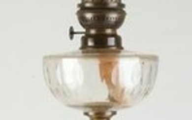 French standing kerosene lamp, H 93 cm.