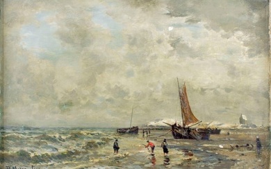 Friedrich Ernst Morgenstern (German,1853-1919) oil painting antique