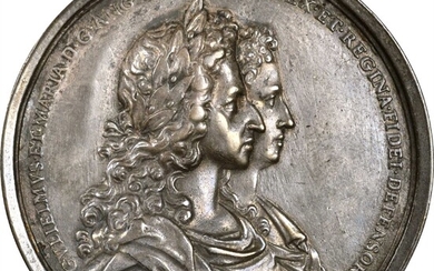 GREAT BRITAIN. Silver Restoration of the Church Medal, ND (1688-1694). William & Mary. Grade: EXTREMELY FINE.