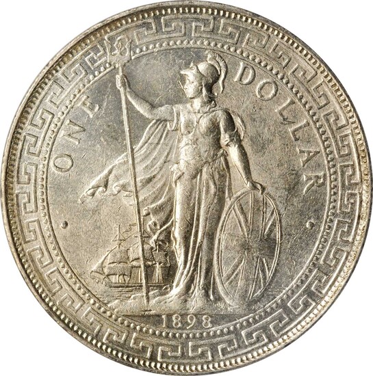 GREAT BRITAIN. Trade Dollar, 1898-B. Bombay Mint. PCGS MS-63 Gold Shield.