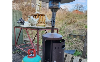 Garden patio heater plus gas bottle with gas 160 cm high