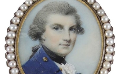 λGeorge Engleheart (1750-1829) Portrait of Admiral Sir John...