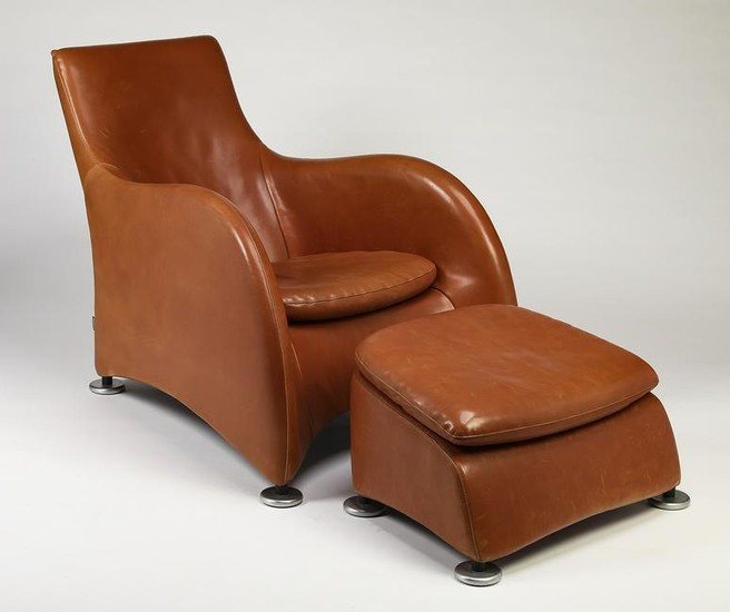 geeuwen Kameel theater Gerard van den Berg 'Loge' armchair and footstool at auction | LOT-ART