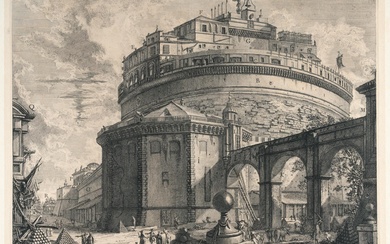 Giovanni Battista Piranesi (1720 Venedig - Rom 1778) – Veduta del Mausoleo d'Elio Adriano