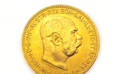 Gold coin, 20 kroner, Austria-Hungary, 1915 , Franz...