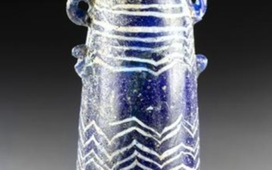 Gorgeous Hellenistic Greek Core-Form Glass Alabastron