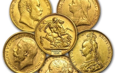 Great Britain Gold Sovereign Coins (Random)