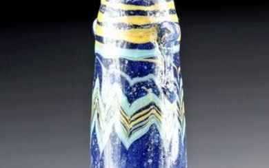 Greek Core Formed Glass Alabastron - Gorgeous Hues!