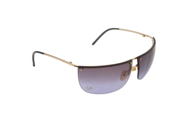 Gucci Blue Rimless GG Logo Sunglasses