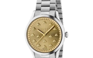 Gucci G-Timeless Bee-Motif Gold Dial