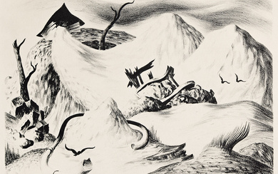 HUGHIE LEE-SMITH (1915 - 1999) Desolation. Lithograph on cream wove paper, circa 1937-39...