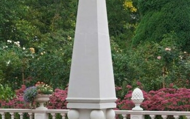 Haddonstone Cast Stone Obelisk on Pedestal