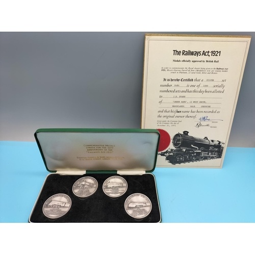 Hallmarked Silver 925 Limited Edition Set of 4 Medals to Com...