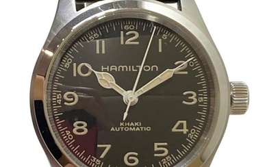 Hamilton H704050 Khaki Field Automatic Silver Black Mens Watch Pre Owned