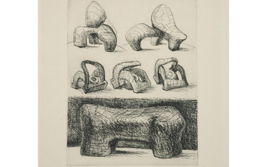 Henry Moore (1898-1986) Projects for Hill Sculpture - 1969