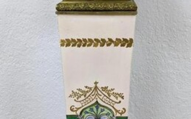 Highly Decorative Continental Pedestal Bronze, Ceramic
